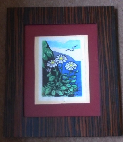 Daisy gull vintage block print - daisy,